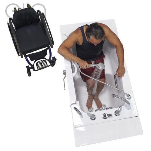 Transfer32 Wheelchair Accessible Walk-in Bathtub – 32″w X 52″l (81cm X 132cm)