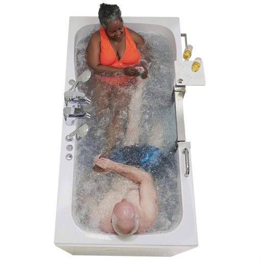 Ella Escape Two Seat Tub, Air + Hydro + Independent Foot Massage 36″x72″ (91cm X 183cm)