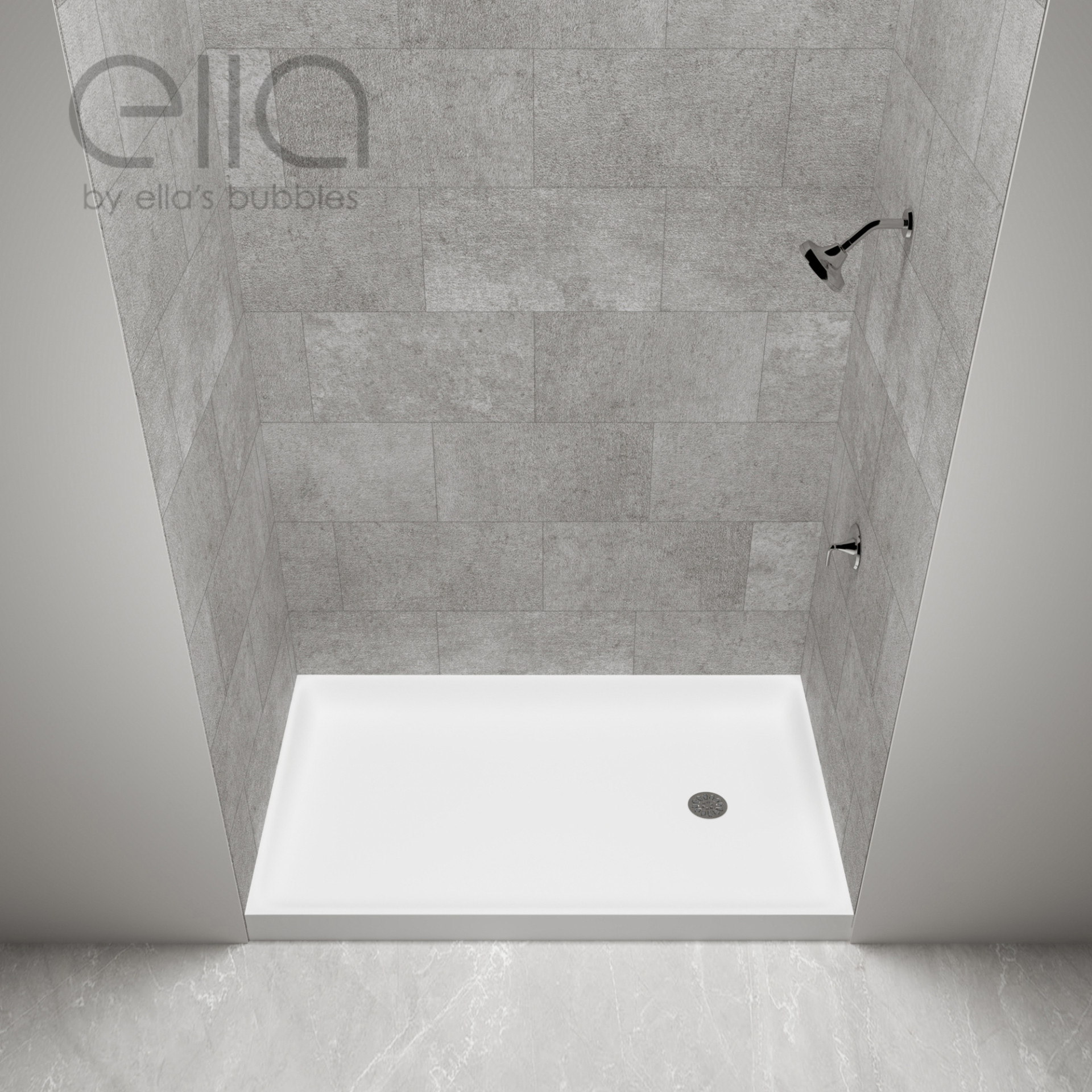 Barrier Free Accessible Shower Kits - brushed concrete Tile shower 4 1 |