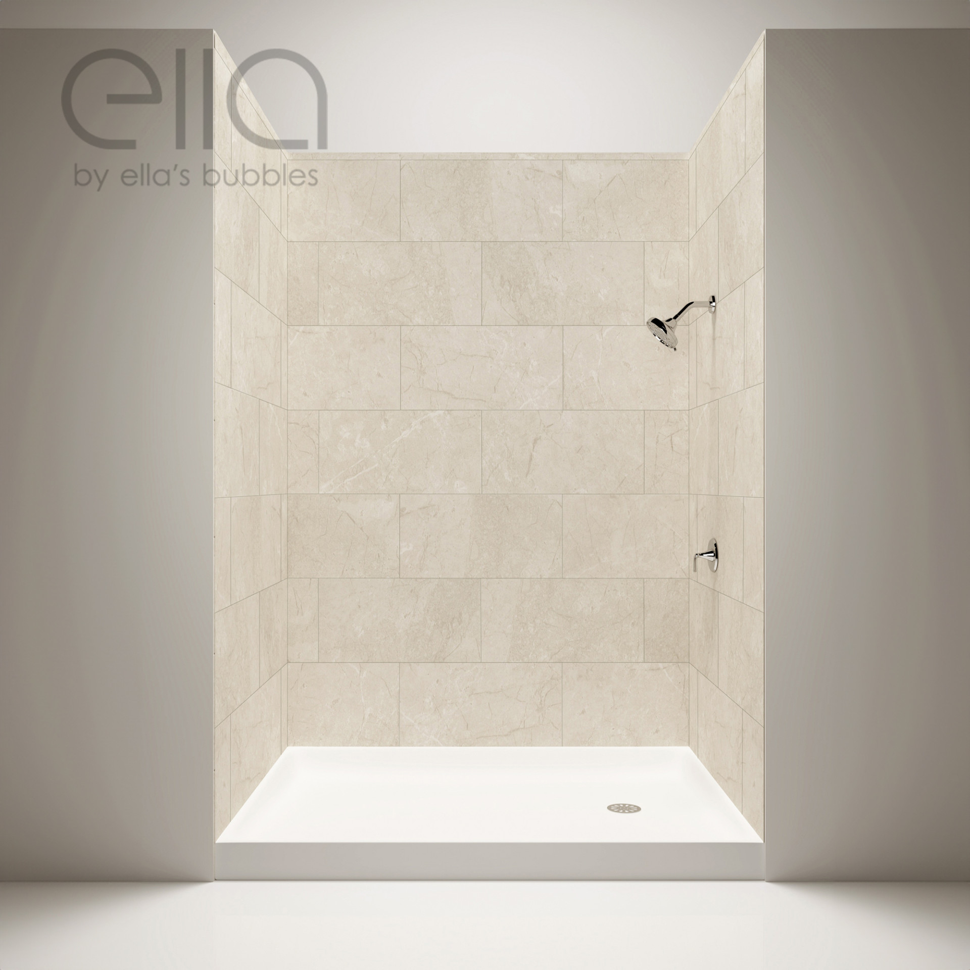 Barrier Free Accessible Shower Kits - marble beige Tile shower 2 2 |